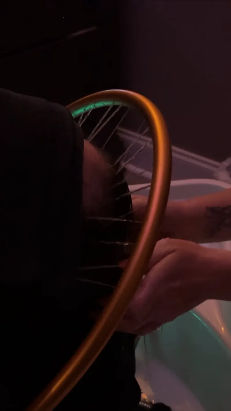 Gold treatment ring during scalp wash
